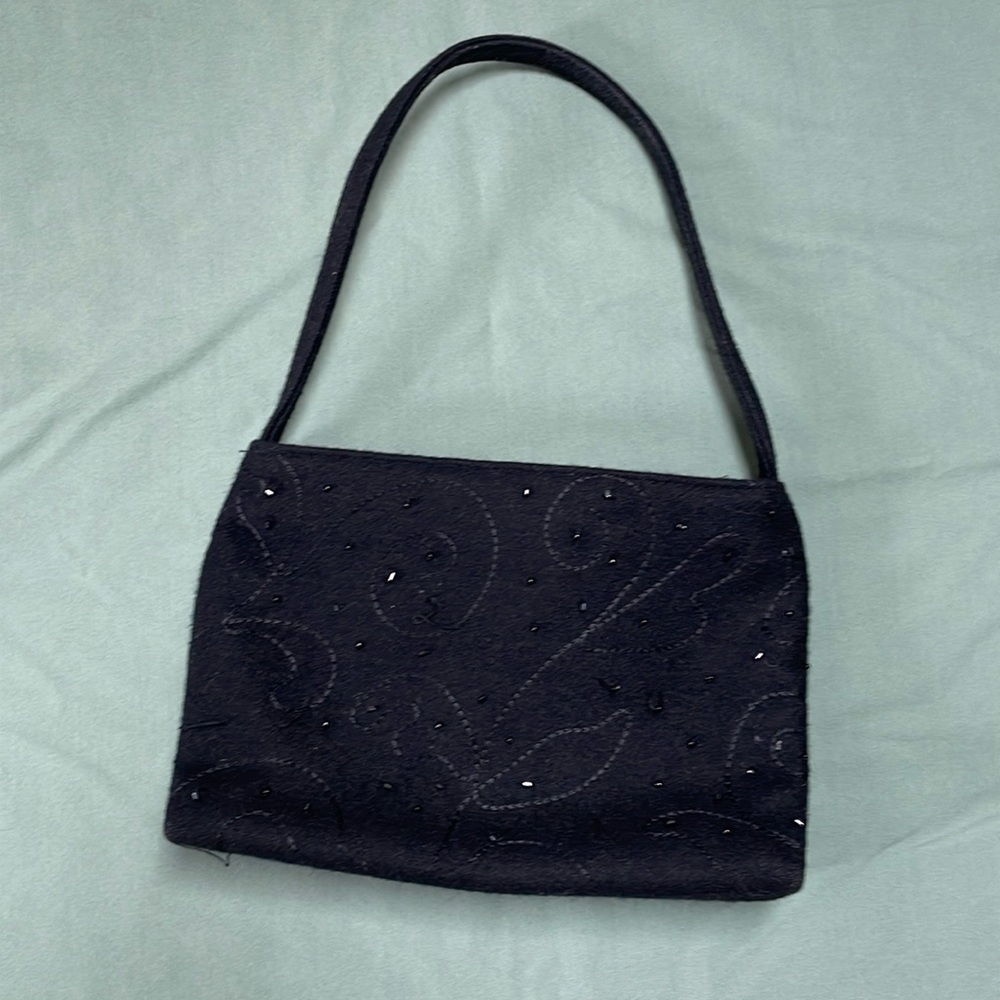 Beaded felt bag